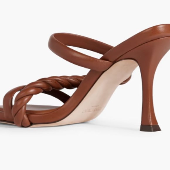 RELISTED - New in box! JIMMY CHOO Diosa 90 twisted leather mules. Orig $850 - Picture 4 of 8